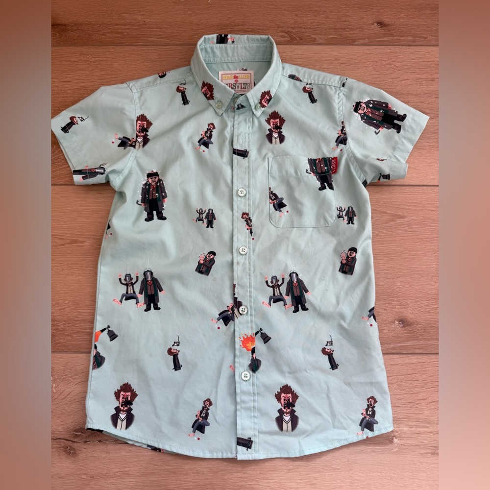 RSVLTS Home Alone Short Sleeve Button-Up Shirt
